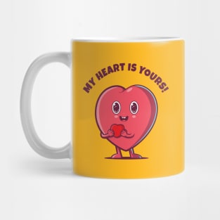 My heart is yours - love heart (on light colors) Mug